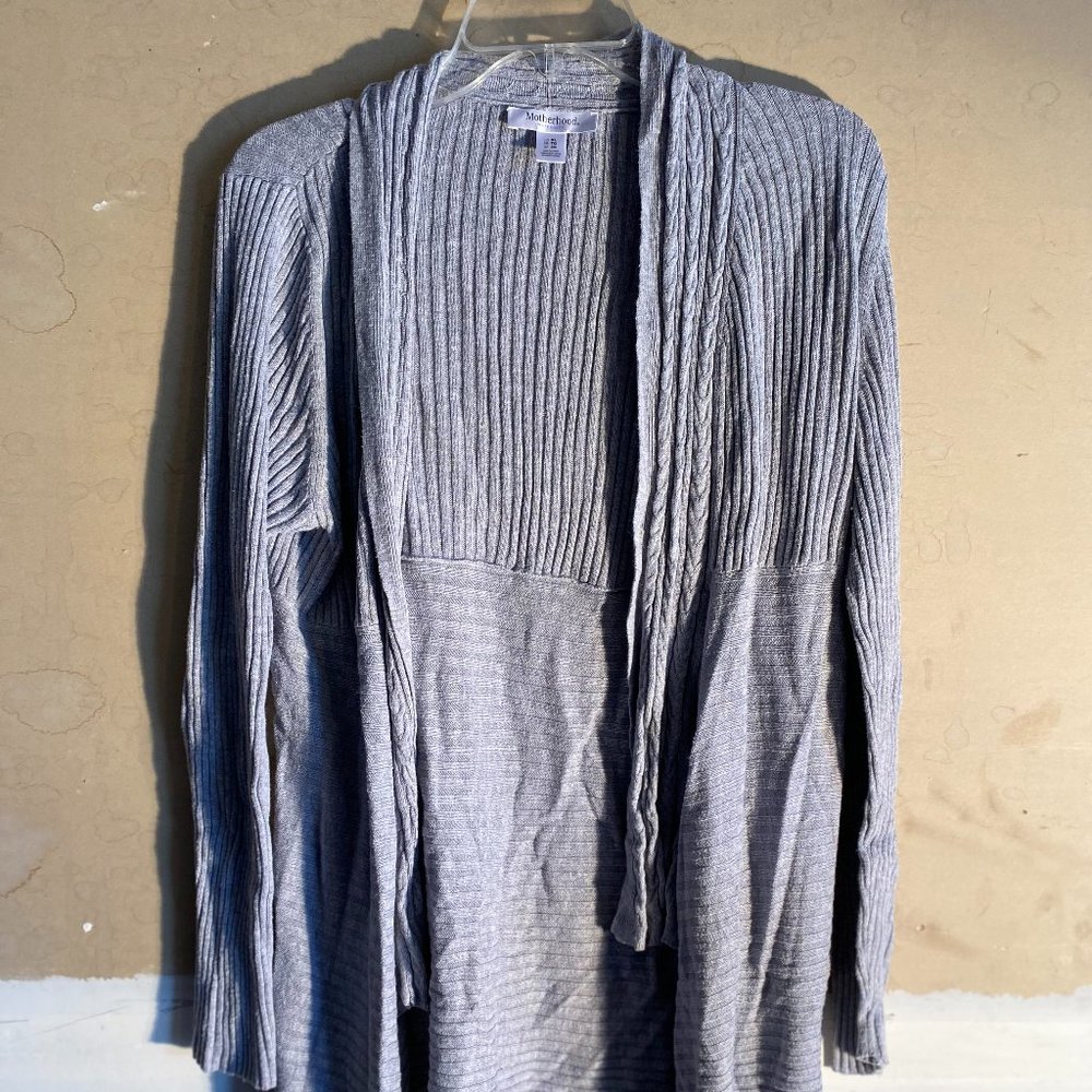 Motherhood Maternity light gray cardigan Sz XL